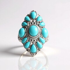 Anello in argento con Turchese Sleeping Beauty (Faszination Türkis)