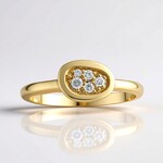 Anello in oro con Diamante SI1 (G) (Annette)