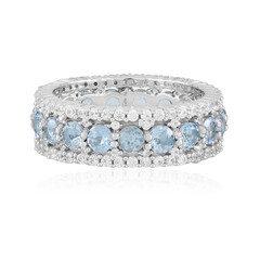 Brasilianischer Aquamarin-Silberring
