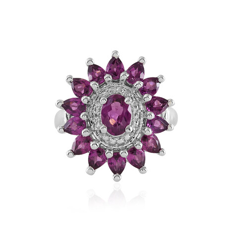 Bague en argent et Grenat Rhodolite
