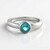 Bague en argent et Apatite bleue