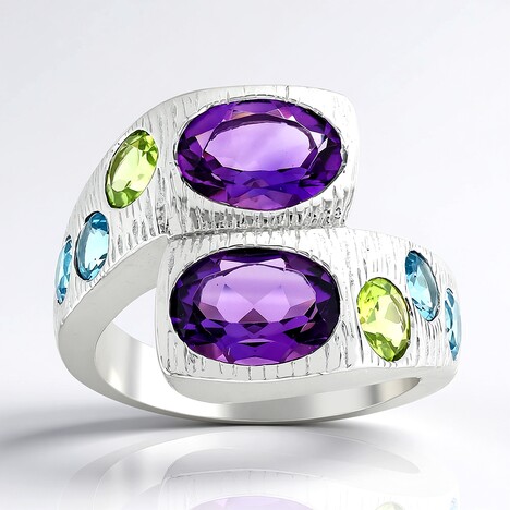 Anello in argento con Ametista (de Melo Essence)