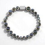 Bracciale in argento con Labradorite Blu Maniry (KM by Juwelo)