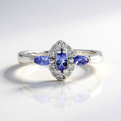 Anello in argento con Tanzanite