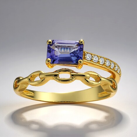 Bague en or et Tanzanite AAA (CIRARI)
