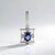 Ciondolo in argento con Zaffiro Ceylon Blu (non riscaldato)