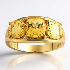 Anello in oro con Berillo Dorato (de Melo Gold)