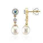 Orecchini in oro con Perla Bianca dei Mari del Sud (Michelle Albala)