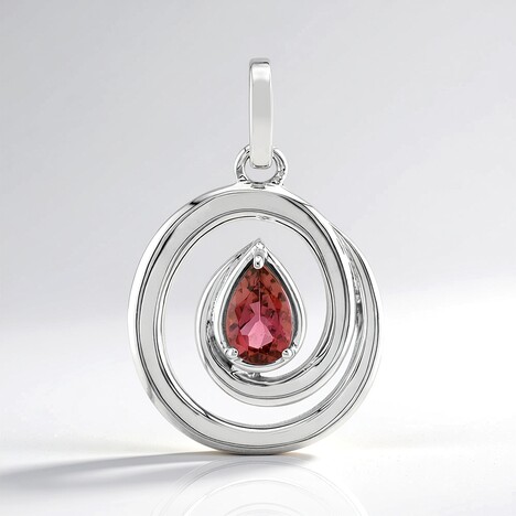 Ciondolo in argento con Tormalina Rosa Brasiliana (Pallanova)