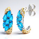 Orecchini in argento con Apatite Blu Neon (Gems en Vogue)