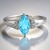 Anello in argento con Topazio Blu Cielo