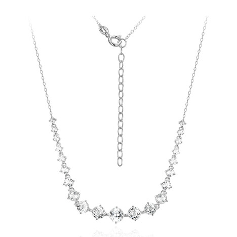 Weißer Topas-Silbercollier