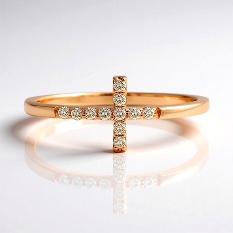 Anello in oro con Diamante Rose de France SI1 di Argyle (Annette)