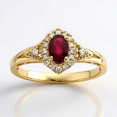 10K AAA Mozambique Ruby Gold Ring