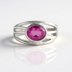 Anello in argento con Quarzo Color Rosa