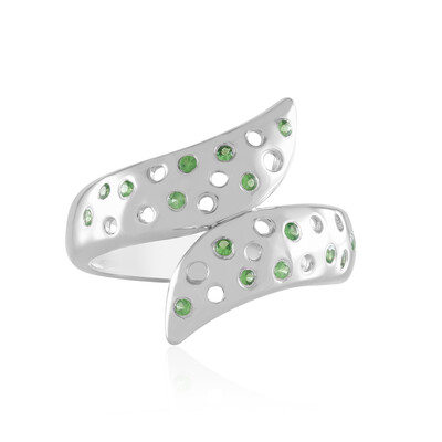 Bague en argent et Tsavorite de Tanzanie (de Melo)