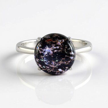 Anillo en plata con Ópalo leopardo