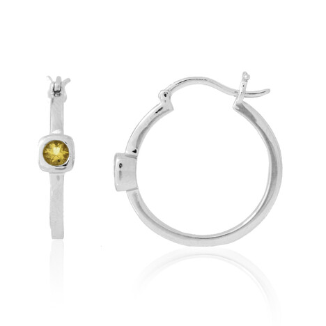 Cognac Scapolite Silver Earrings