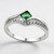 Anello in argento con Tsavorite della Tanzania