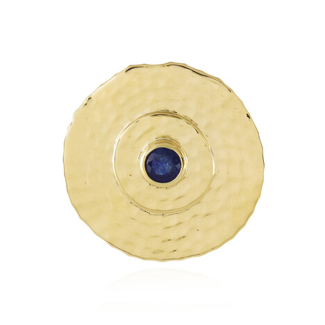 Blauer Madagaskar-Saphir-Silberanhänger (MONOSONO COLLECTION)