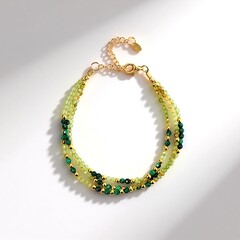 Bracciale in argento con Peridoto (Riya)