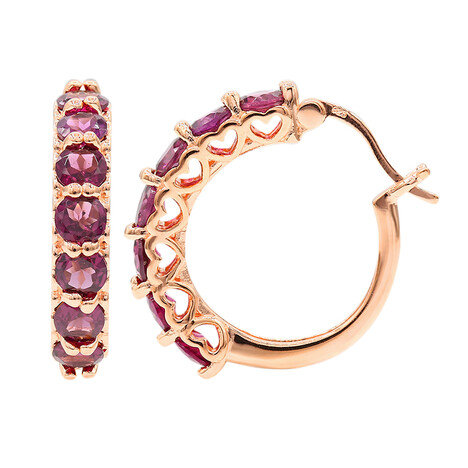 Boucles d'oreilles en argent et Grenat Rhodolite