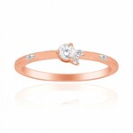 9K SI1 (G) Diamond Gold Ring (Annette)