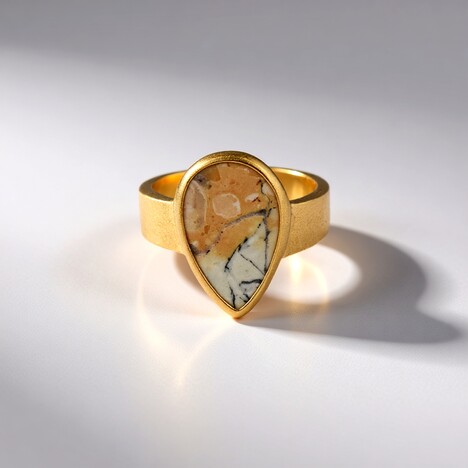 Anello in argento con Diaspro Maligano
