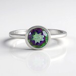 Anello in argento con Topazio Mistico