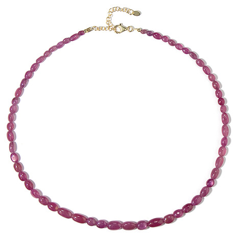 Collana in argento con Zaffiro Rosa del Madagascar