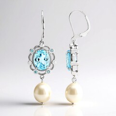 Orecchini in argento con Perla d'Acqua Dolce Bianca (TPC)