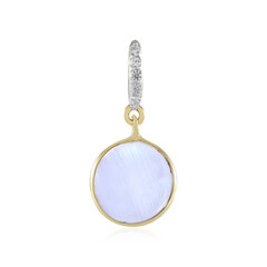 Pendentif en or et Pierre de Lune arc-en-ciel