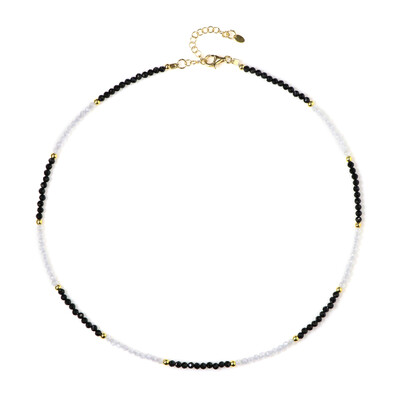 Black Spinel Silver Necklace