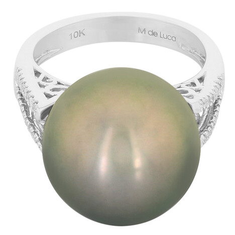 Anello in oro con Perla Tahitiana