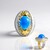 Anello in argento con Opale Blu dell'Etiopia (Gems en Vogue)