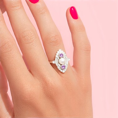Anillo en plata con Perla Freshwater
