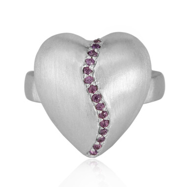 Anillo en plata con Rodolita