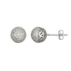 Orecchini in argento con Zircone (Adela Silber)