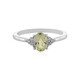 Bague en argent et Kunzite jaune canari