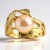 Peach Freshwater Pearl Silver Ring (TPC)