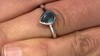 Bague en argent et Kyanite bleu pétrole