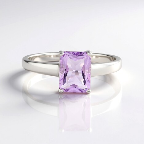 Anello in argento con Ametista Rose de France