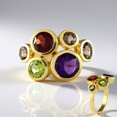 Anello in argento con Ametista (KM by Juwelo)