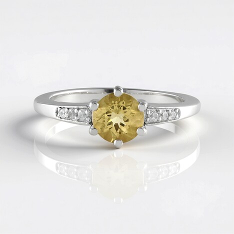 Anello in argento con Berillo Giallo