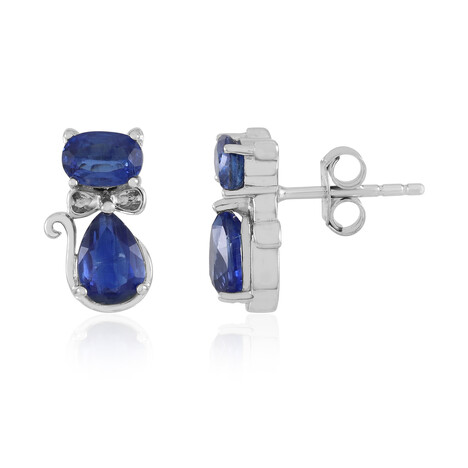 Pendientes en plata con Cianita de Nepal