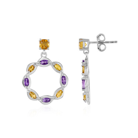 Citrine Silver Earrings