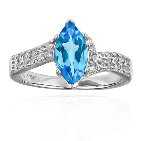 Bague en argent et Topaze de Marambaia