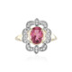 Bague en or et Tourmaline rose du Brésil