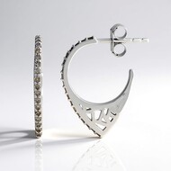 Pendientes en plata con Diamante champán I2 (Ornaments by de Melo)