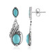 Boucles d'oreilles en argent et Turquoise Sleeping Beauty (Faszination Türkis)